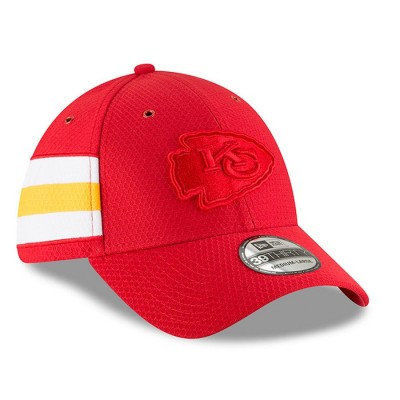 Men's Kansas City Chiefs New Era Red 2018 NFL Sideline Color Rush Official 39THIRTY Flex Hat 3062632